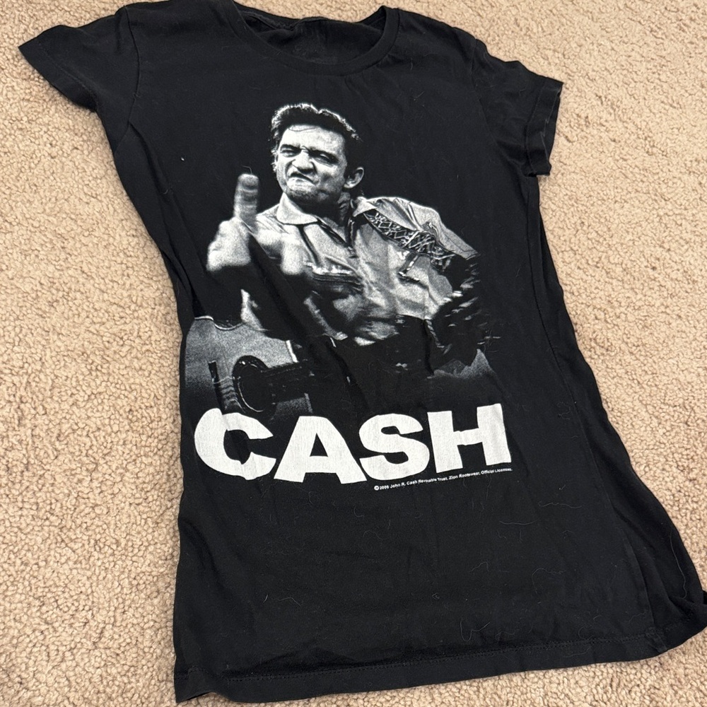 Black Graphic T-Shirt with Iconic Print